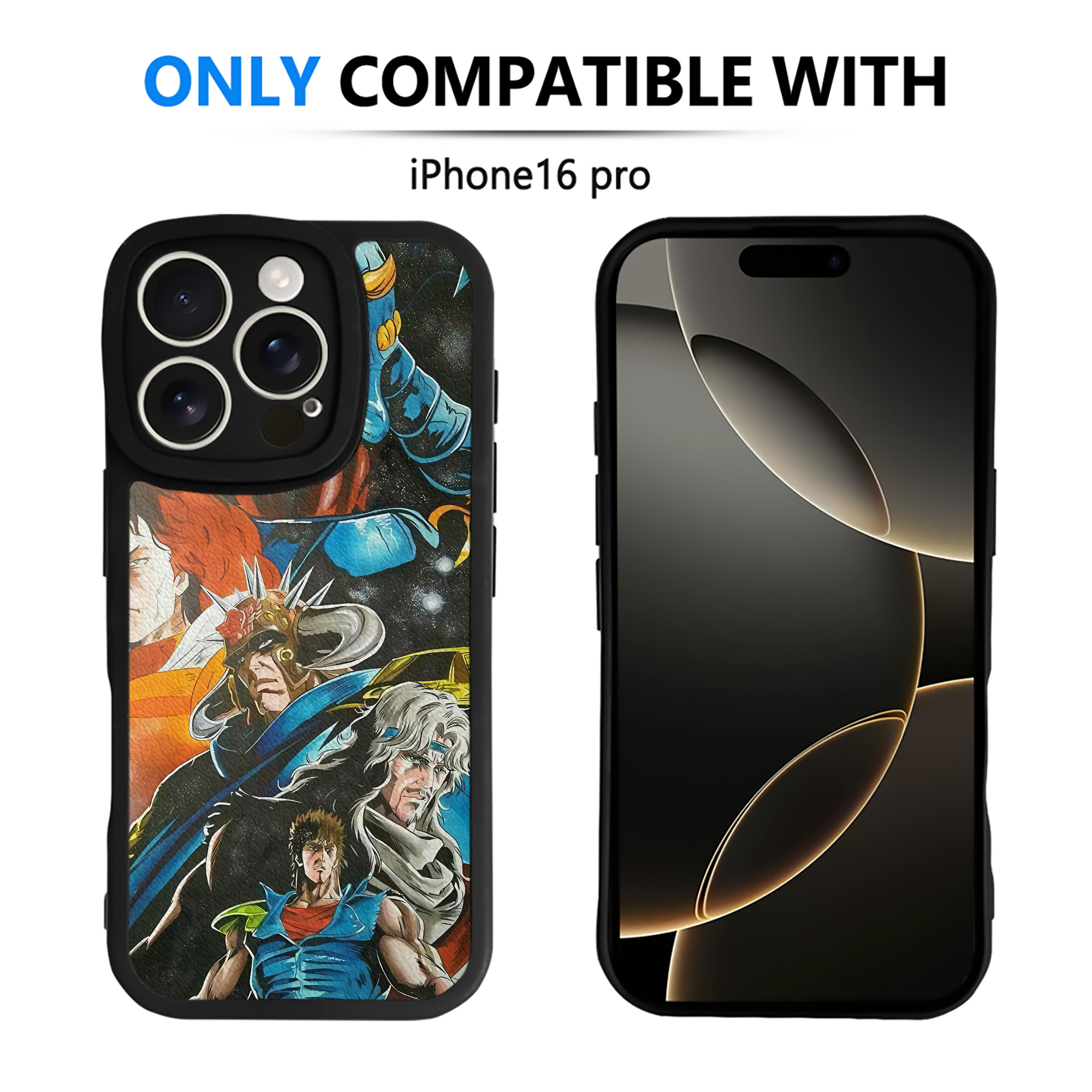 （画像用） 北斗の拳 Fist of the North Star 【iPhone 16シリーズ対応】シリコンスマホケース（レザー調） 材質：シリコン